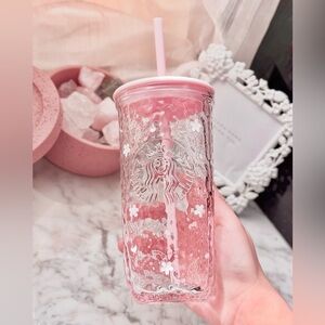 Starbucks Blossom Breeze Glass Cold Cup 16oz